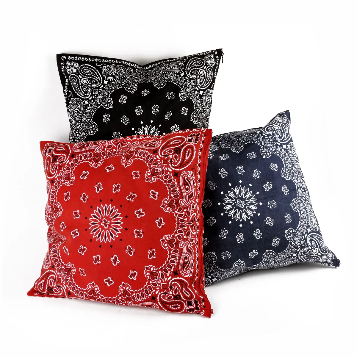 PAISLEYS BANDANA柄CUSHION COVER/STONE WASH[ペイズリーバンダナ柄