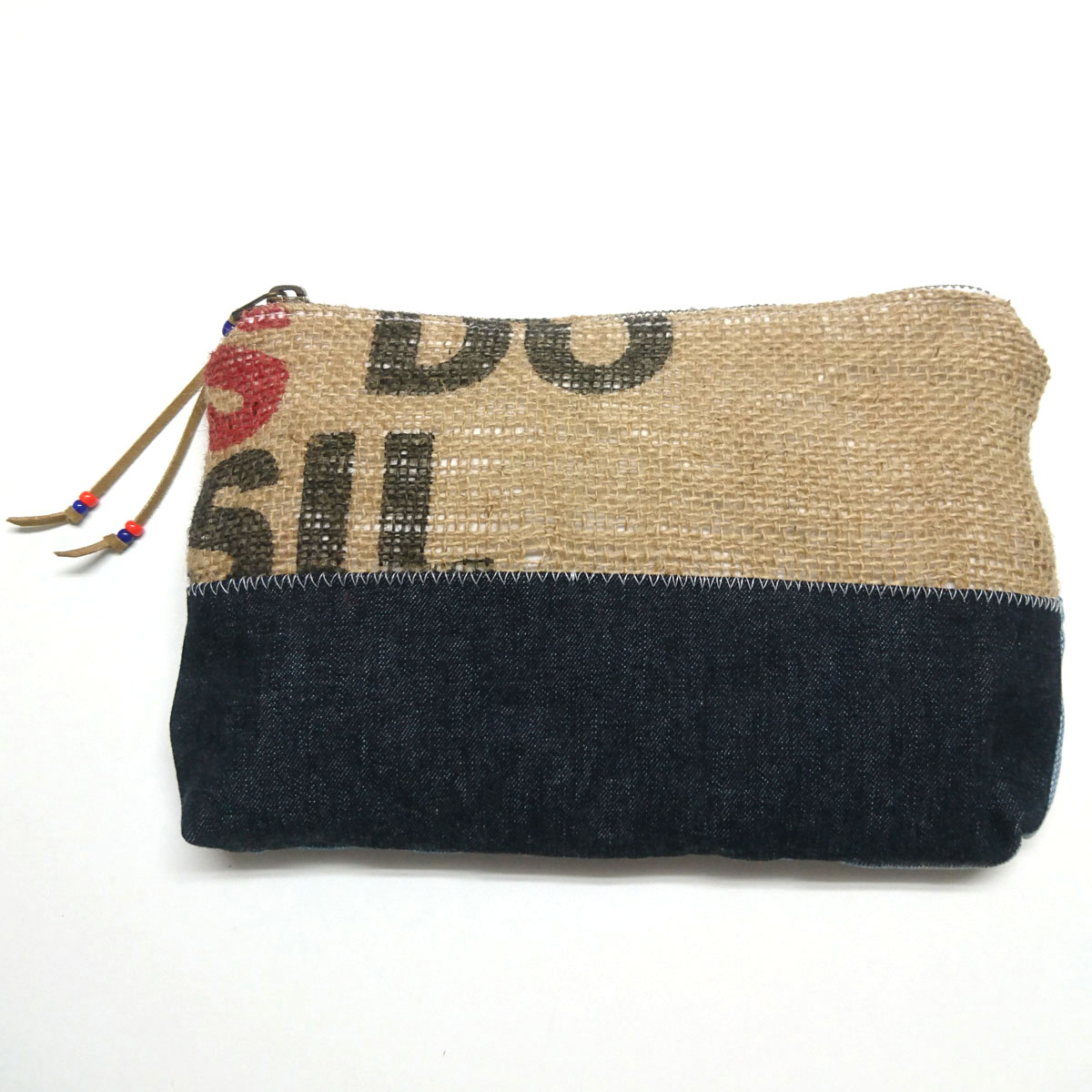 REMAKE COFFEE & DENIM POUCH[リメイク コーヒー＆デニム ポーチ]CAFE