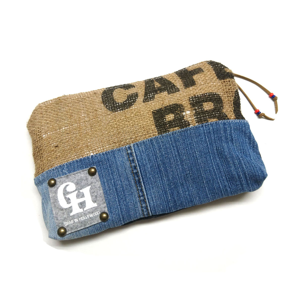Remake Coffee Denim Pouch リメイク コーヒー デニム ポーチ Cafe Grab In Hollywood